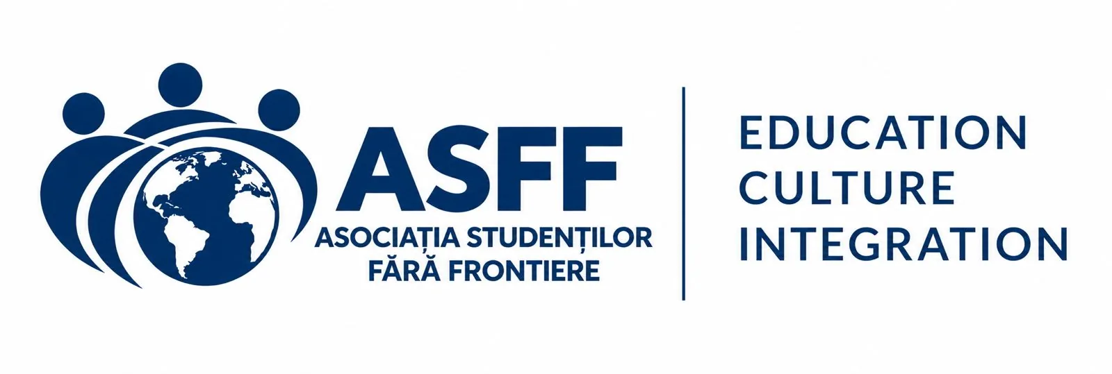 Logo ASFF, Asociația Studenților Fără Frontiere: Education, Culture, Integration